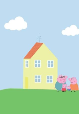 Обои свинки пеппы дом