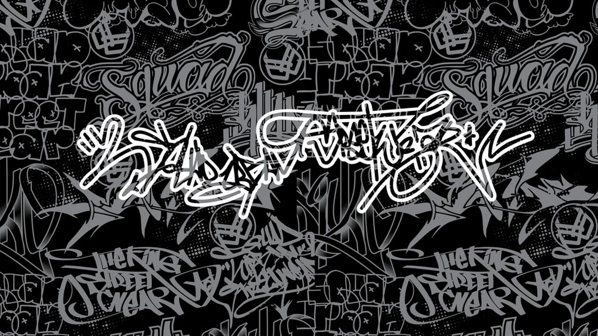 Обои граффити черно белые - 62 фото