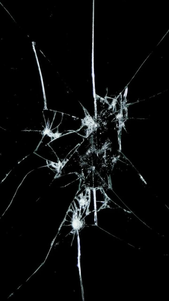"What steps should be taken in the event of a fractured phone screen and how to handle a situation where the glass on a mobile device has shattered yet the sensor is still functional?"