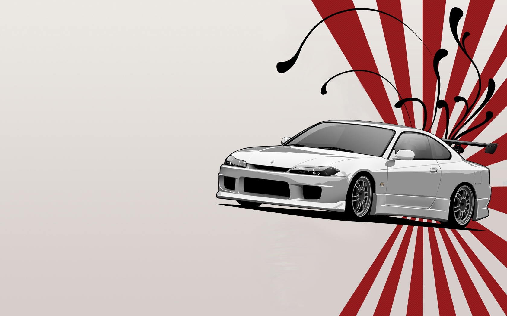 Nissan Silvia s15 на белом фоне