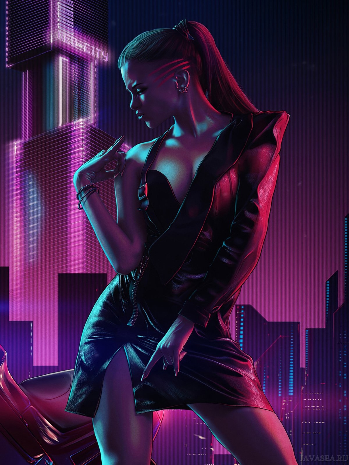 Cyberpunk art обои на телефон фото 3