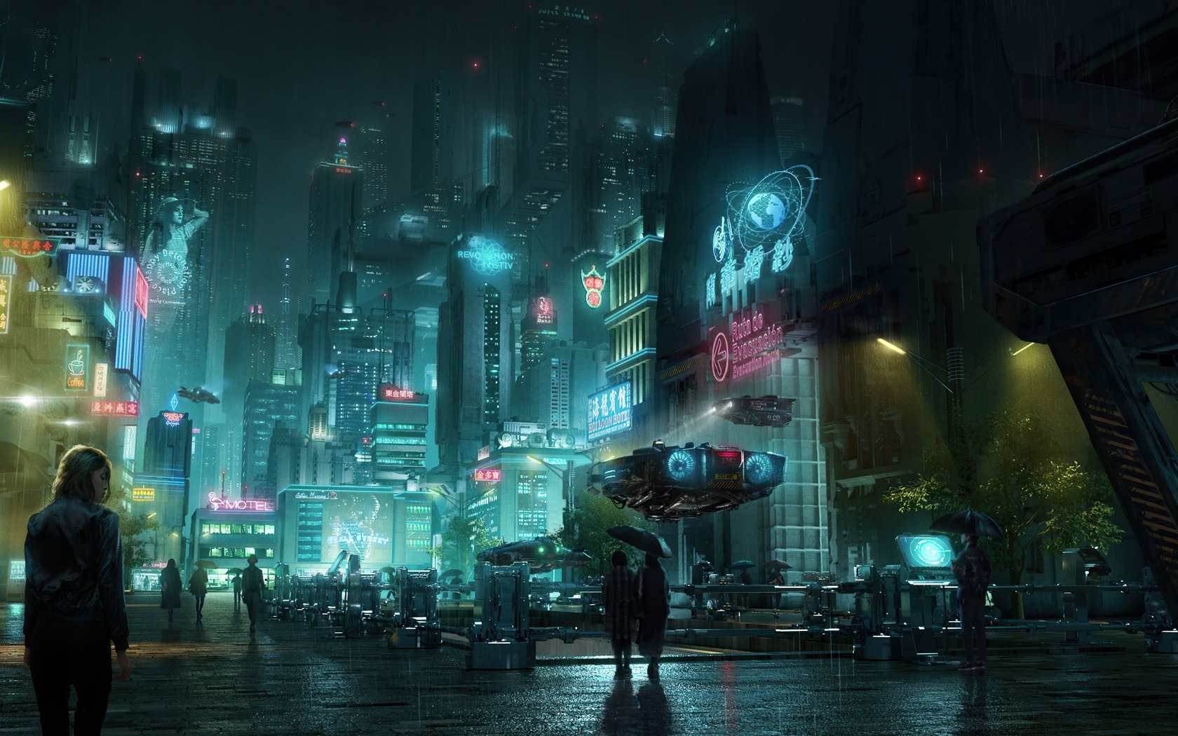 Cyberpunk Street 3d