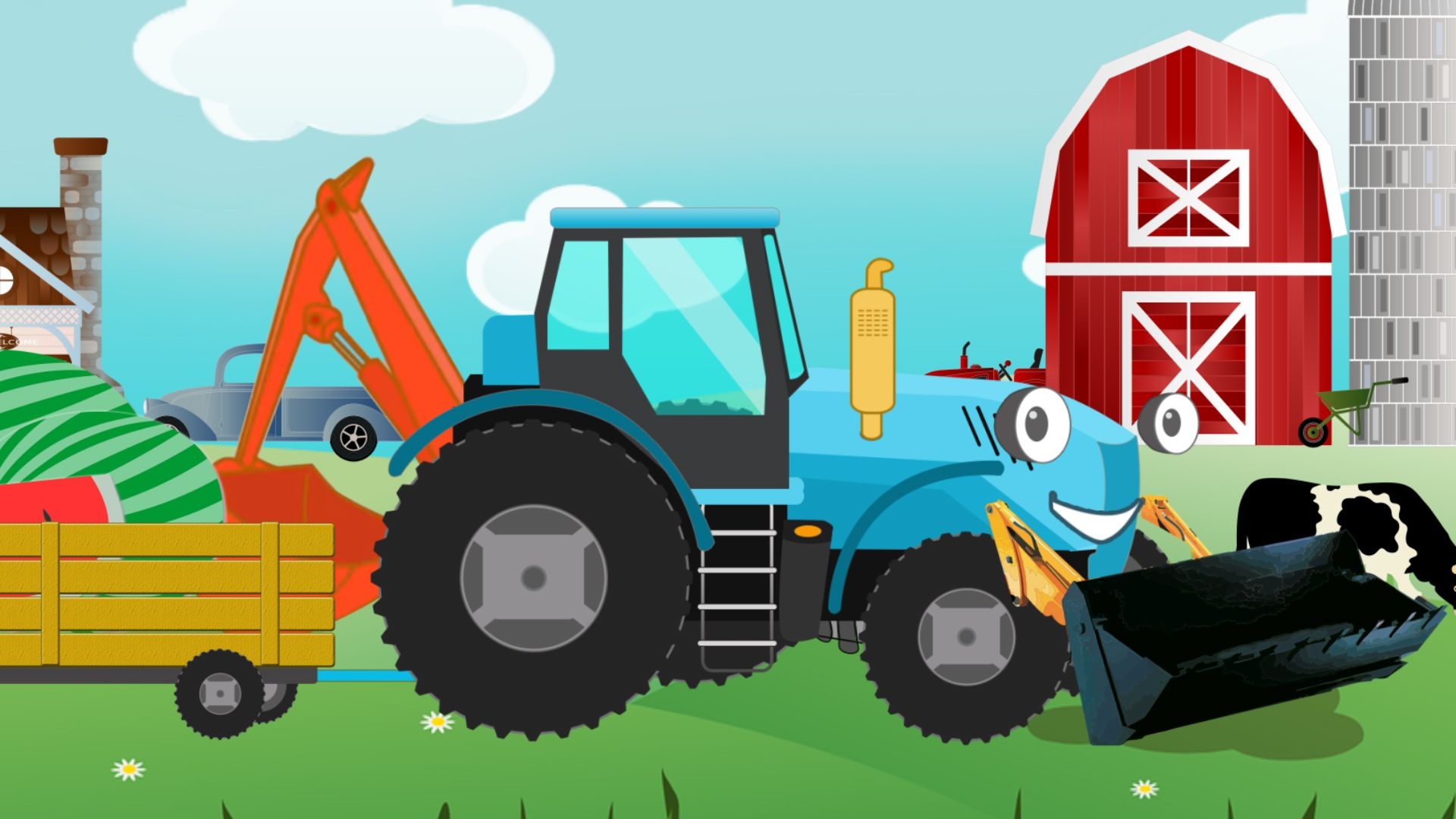 Включи трактор кот. Синий трактор МЕГАСБОРНИК для малышей. Синий трактор Капуки Кануки. Синий трактор и Катерок.