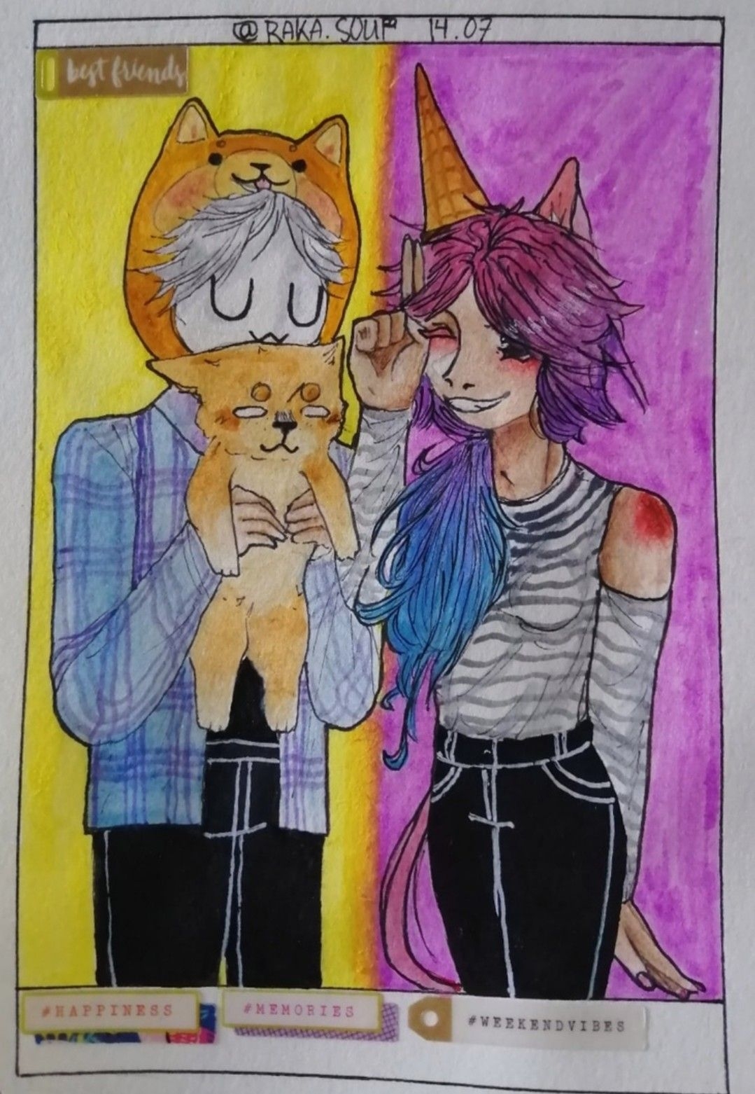 Рисунки кошки Ланы и её друзей