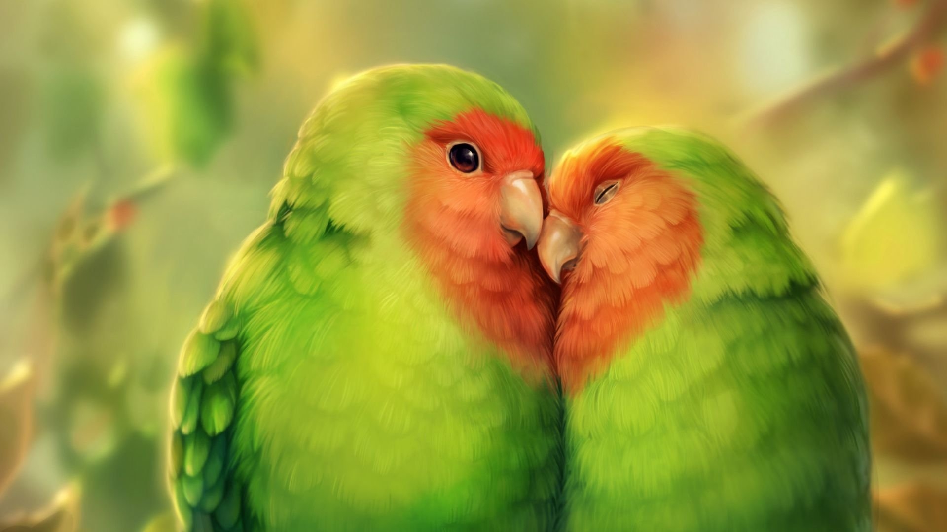 Попугаи неразлучники любовь