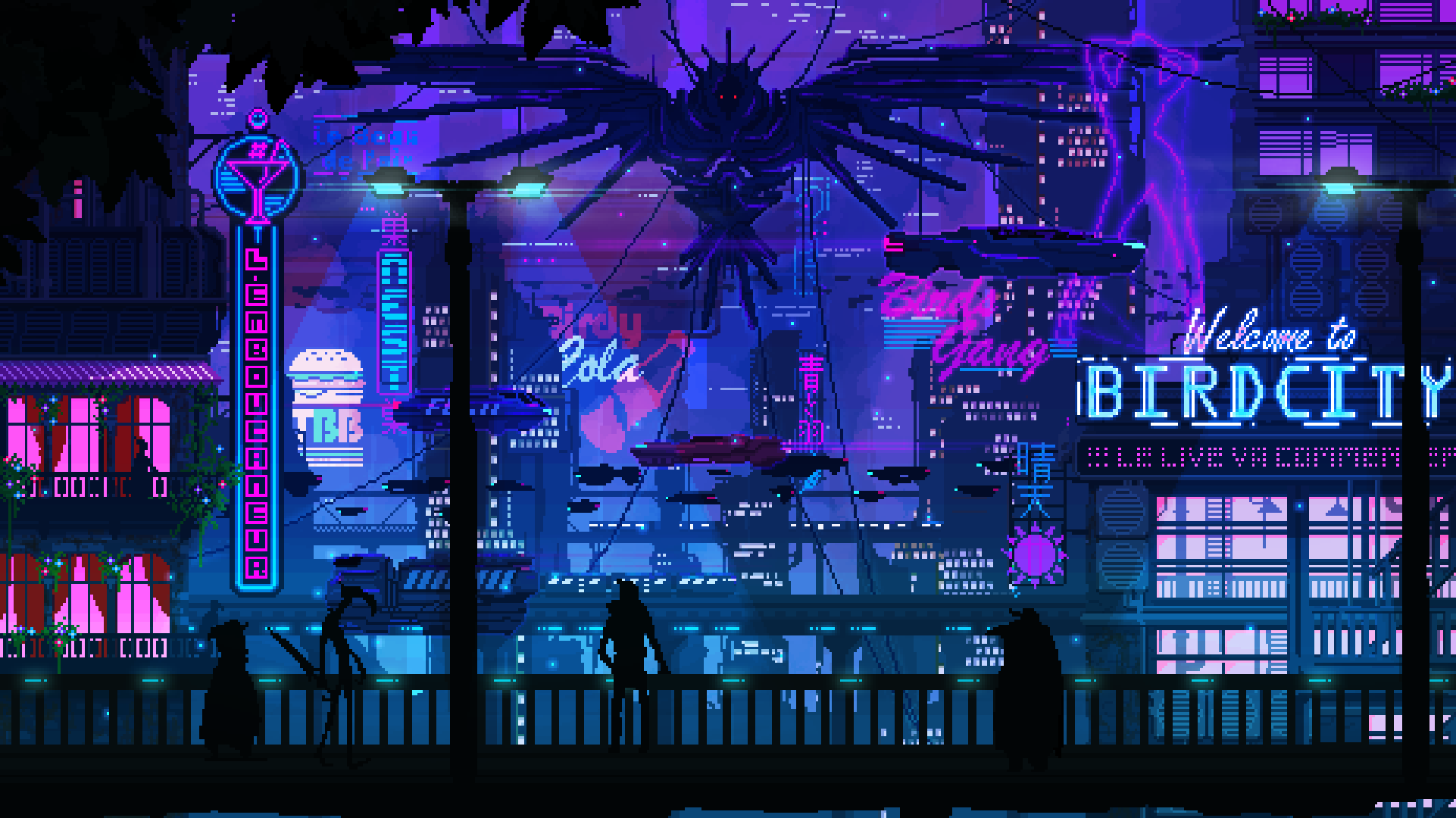 Cyberpunk pixel city фото 11