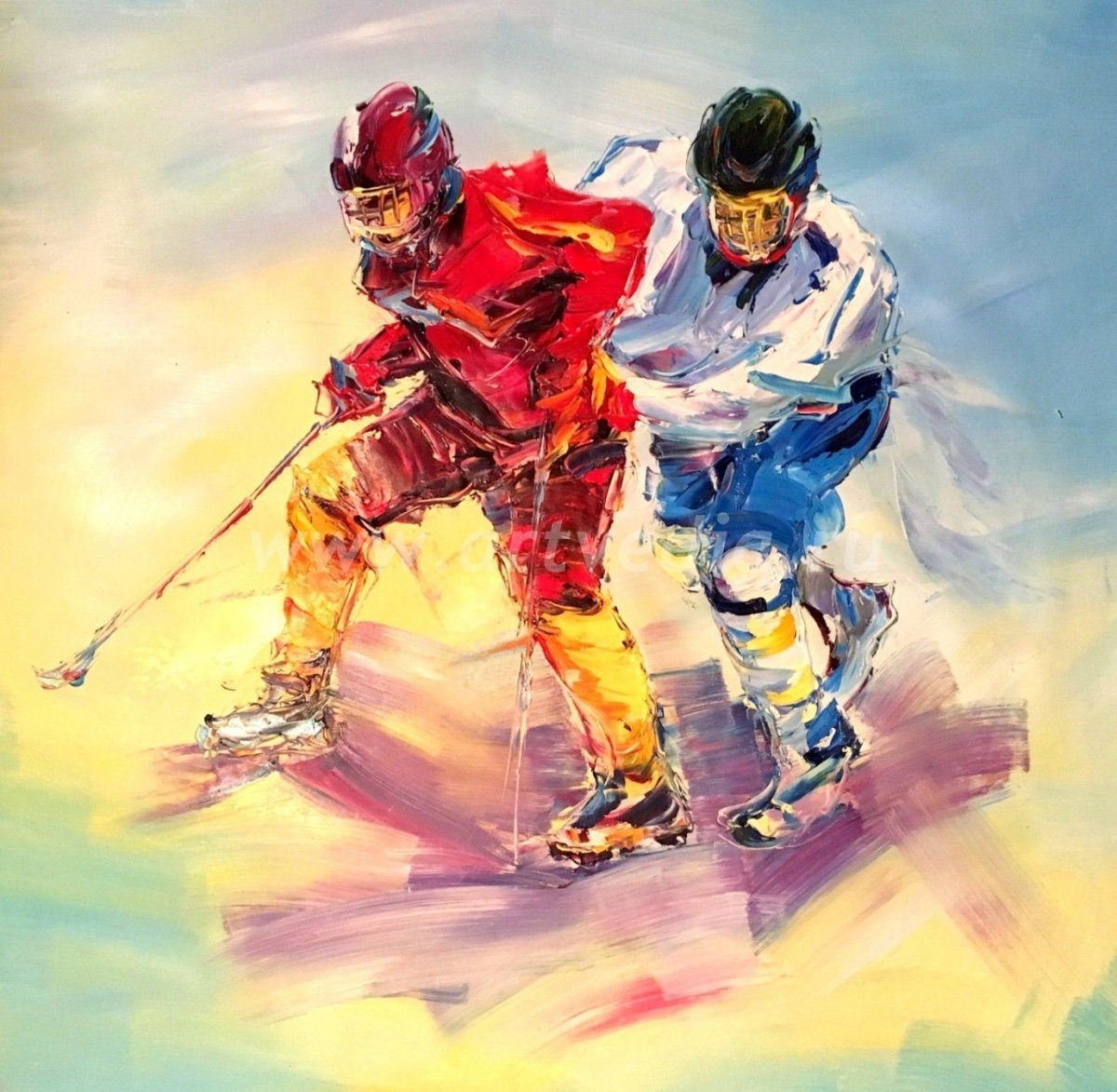 Hockey Art акварель