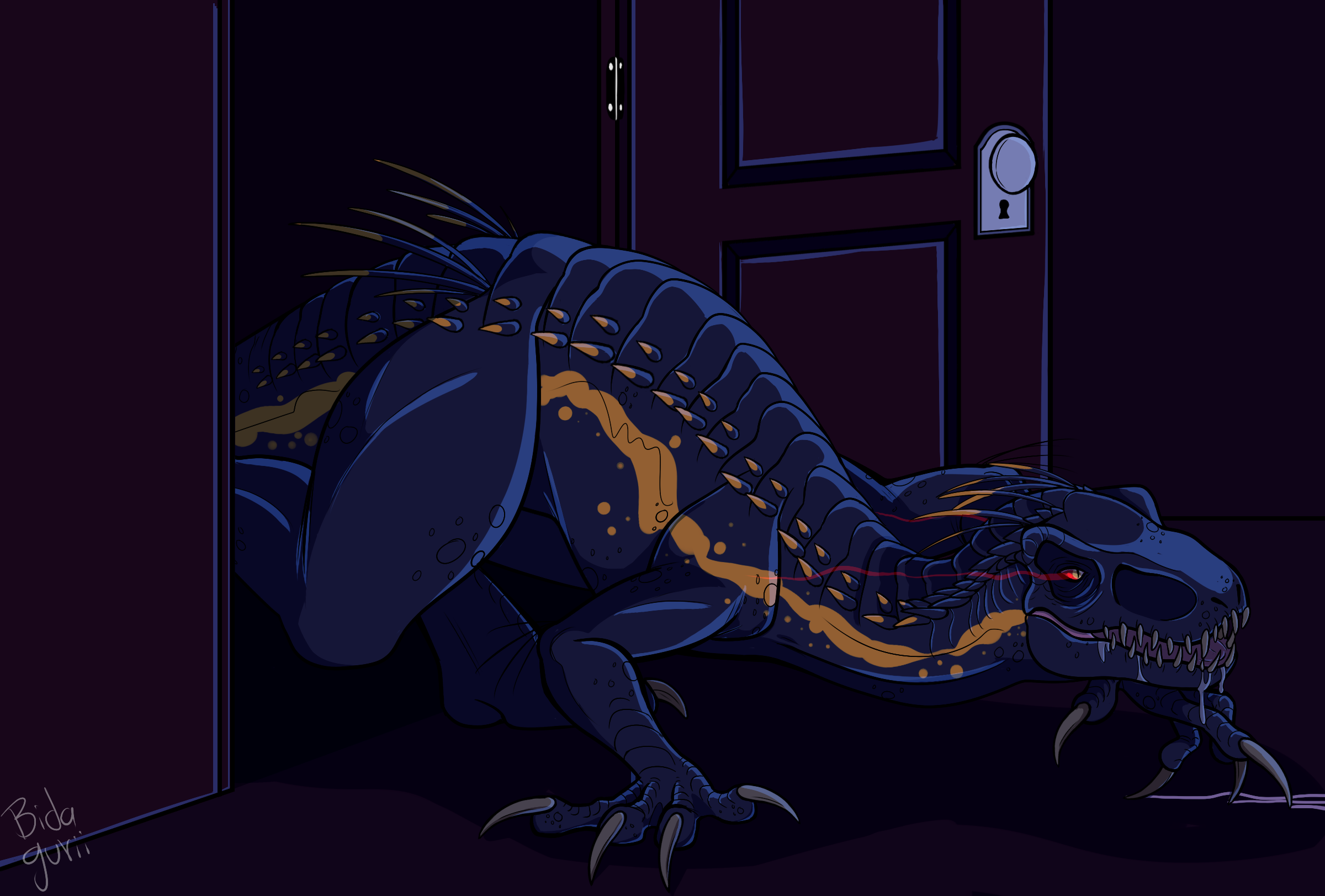 Blue x indoraptor