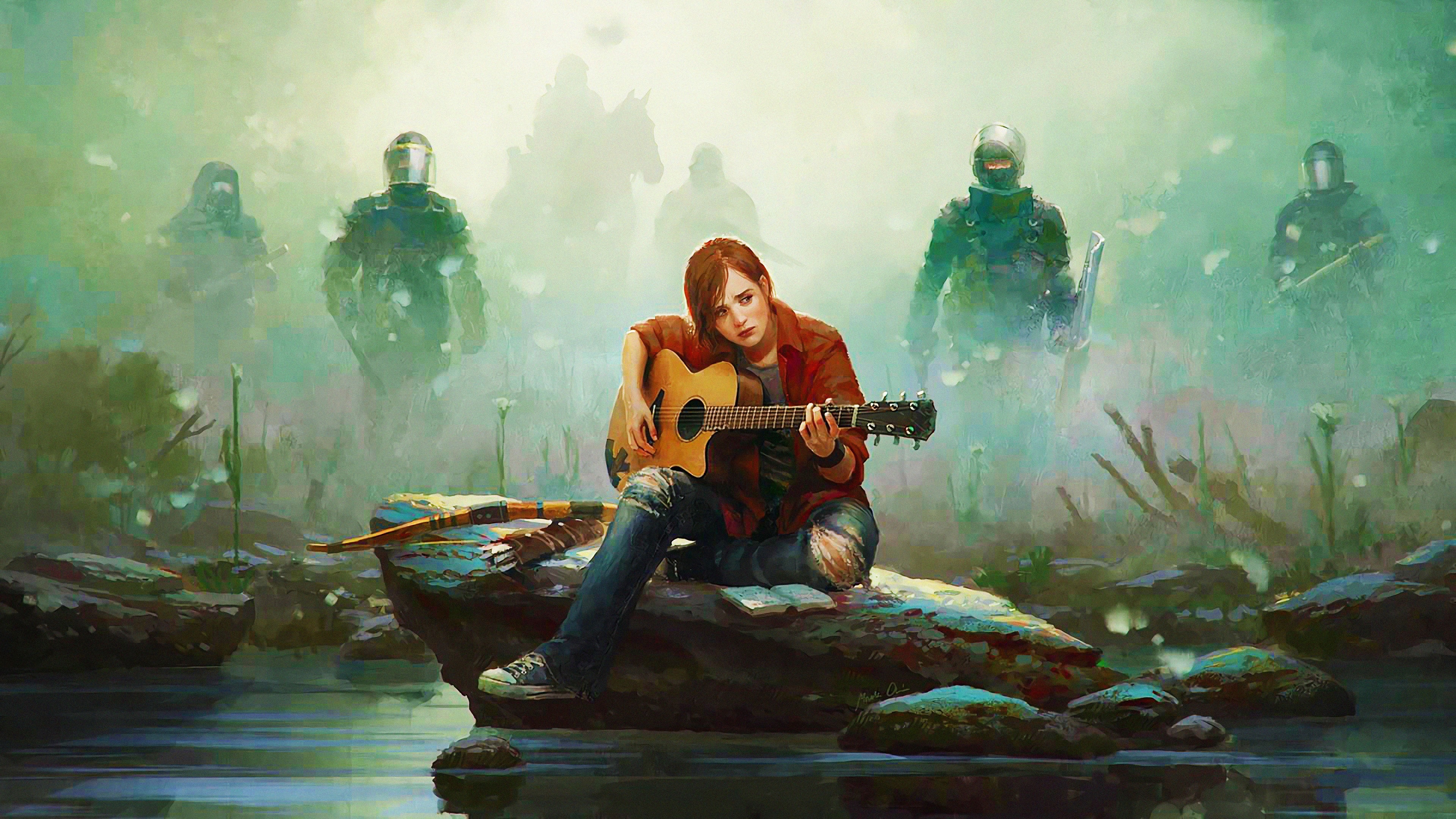 The world of us. The last of us 2 арт Элли с гитарой.