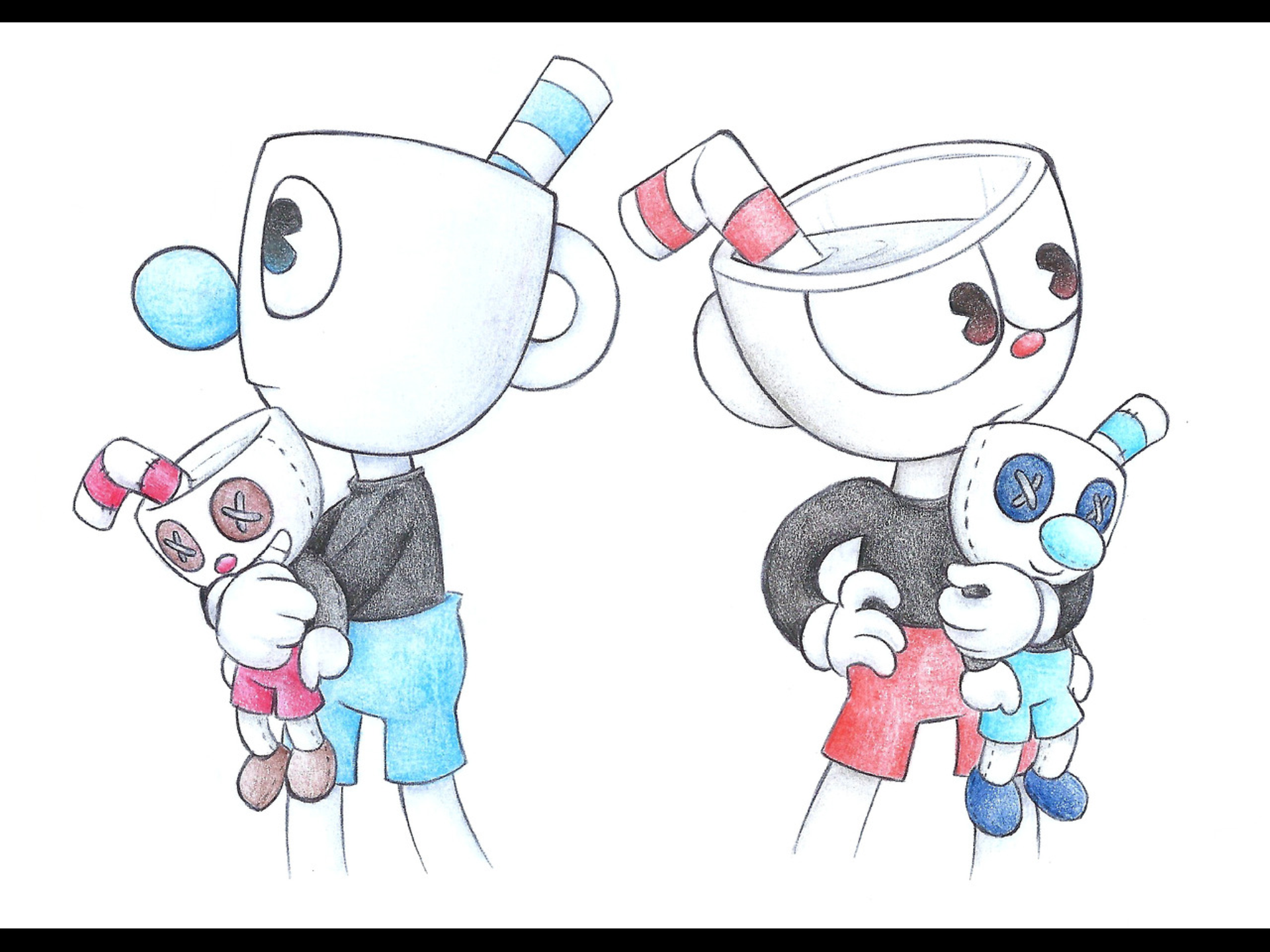 Капхед и Магмен. Cuphead x Mugman. Капхед и Магмен дети. Капхед Магмен и чаша.