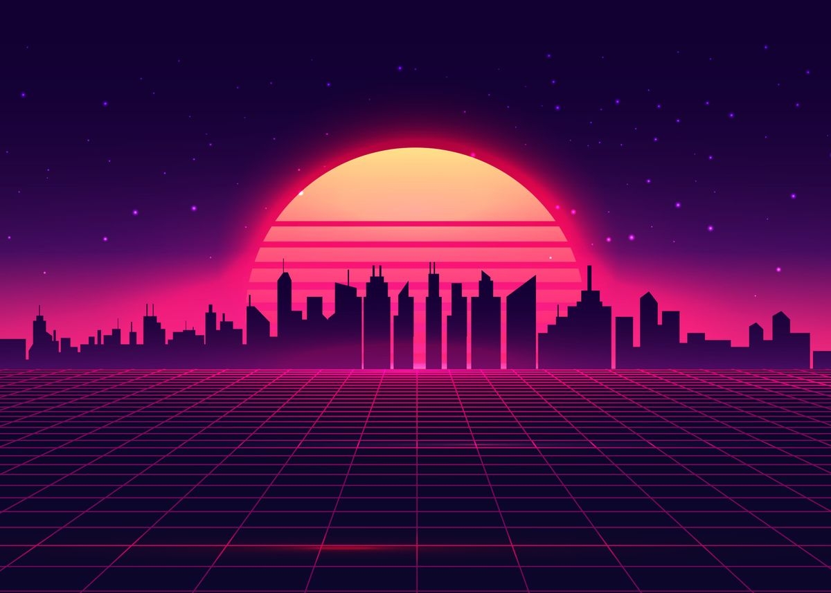 Retro wave фон для стима фото 109