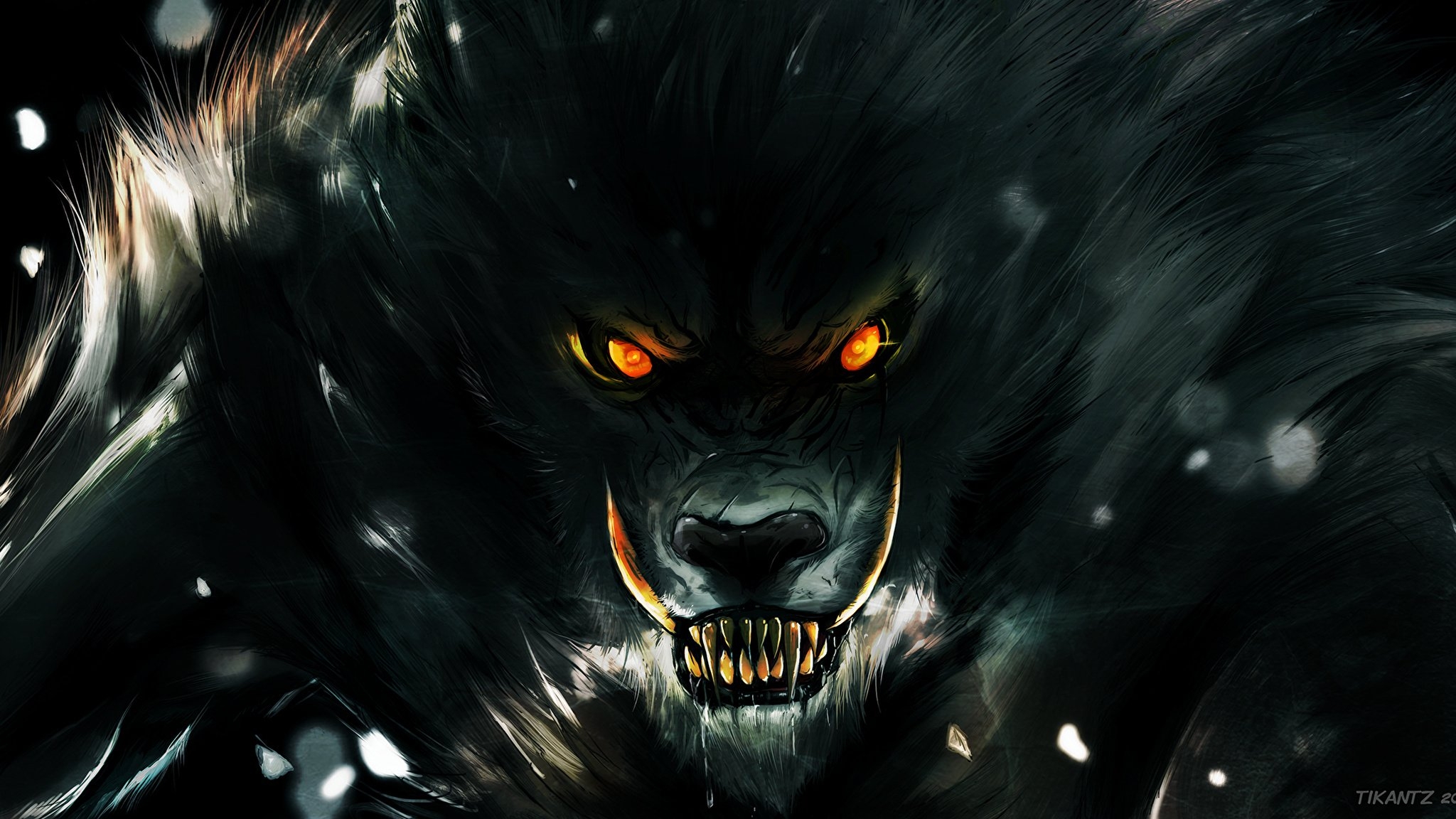 Черный зверь 1. Вервольф волк оборотень. Волк оборотень Werewolf. Заставка на рабочий стол волк. Оскал волка.