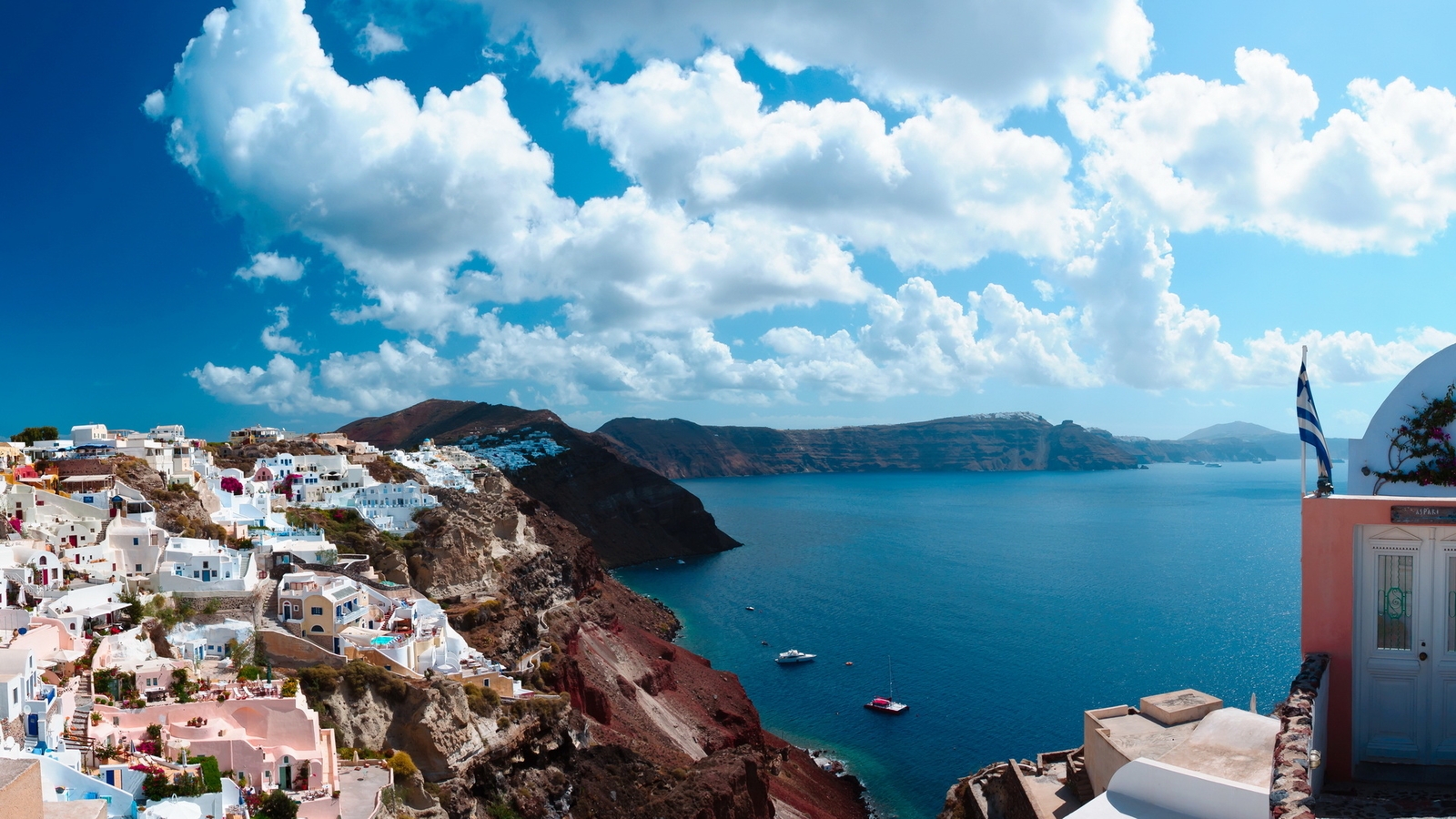 Santorini Греция HD