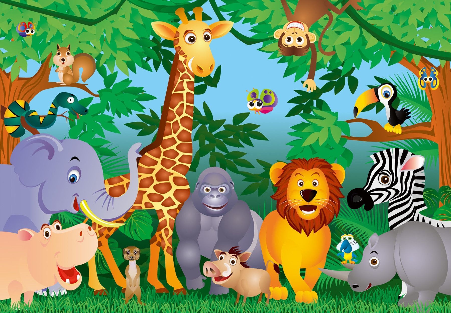 La animal. Животные Африки для детей. Животные джунглей. Мультяшные животные. Обитатели джунглей для детей.