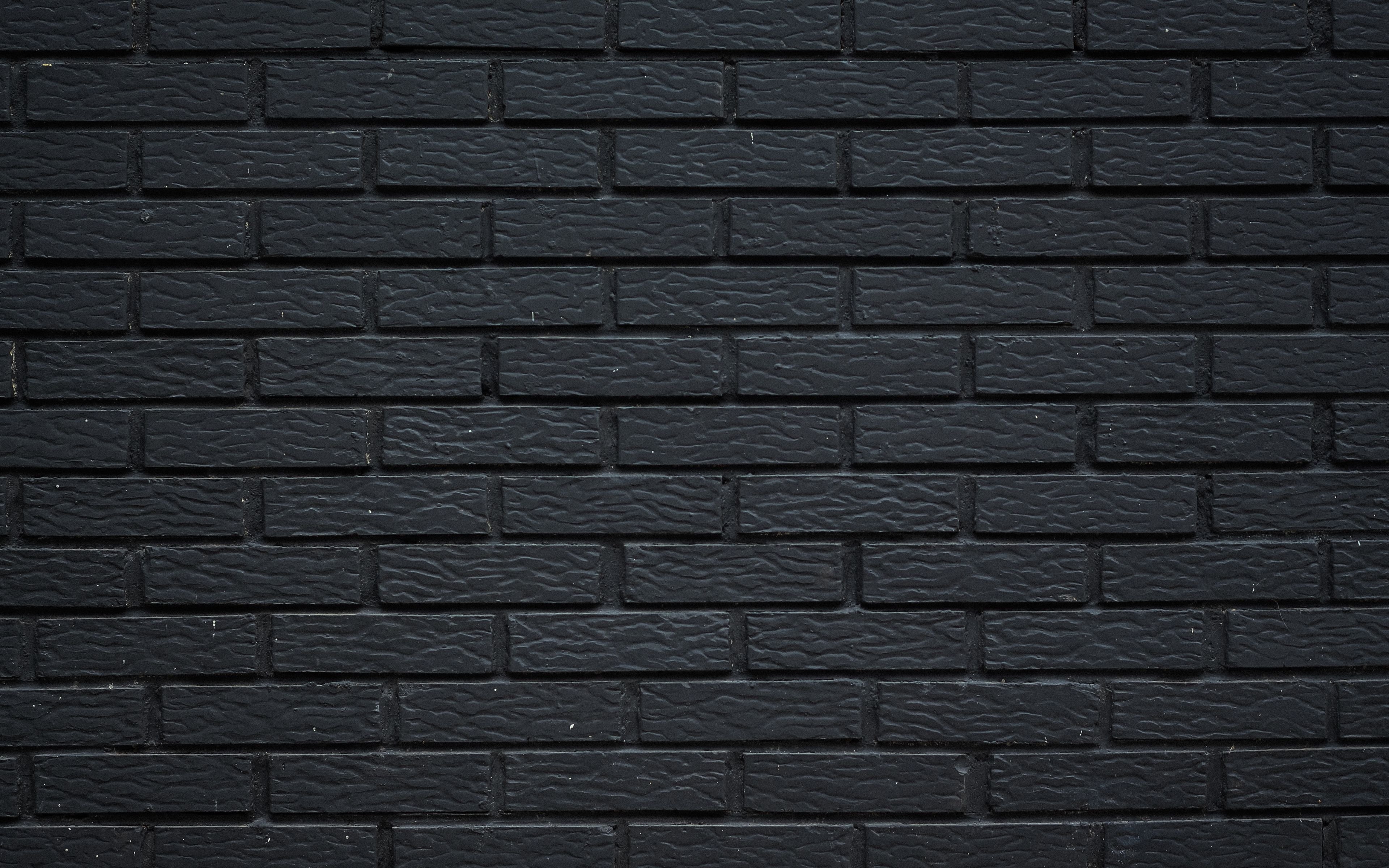 Черная кирпичная стена фон - 64 фото