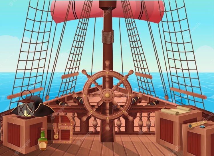 Фон пиратский корабль