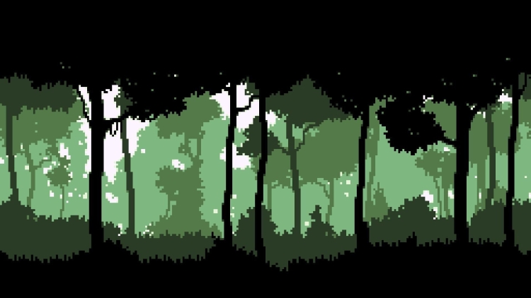 Лес пиксель арт