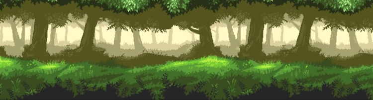Пиксельный лес фон
