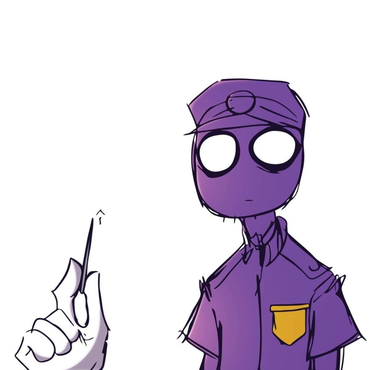 Фиолетовый человек арт